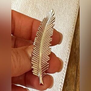 Silver Feather Brooch
